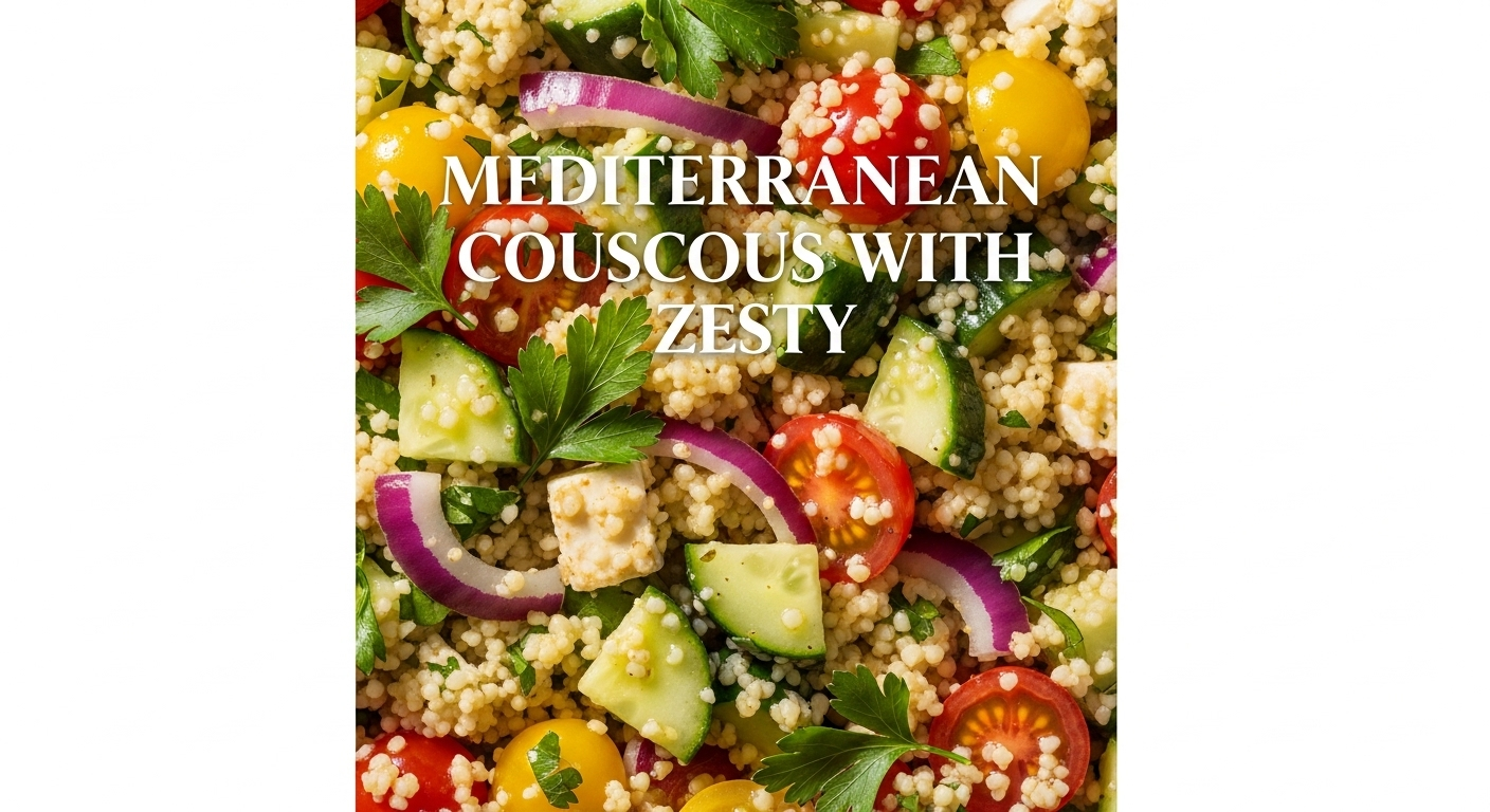 Savory Mediterranean Couscous with Zesty Shrimp Delight