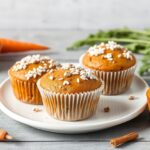 Wholesome carrot cake muffins, a delightful classic treat.