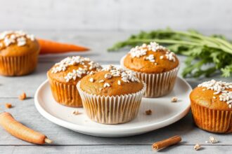 Wholesome carrot cake muffins, a delightful classic treat.