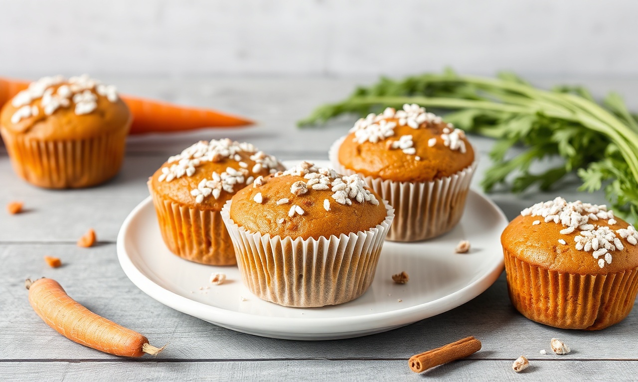 Wholesome carrot cake muffins, a delightful classic treat.