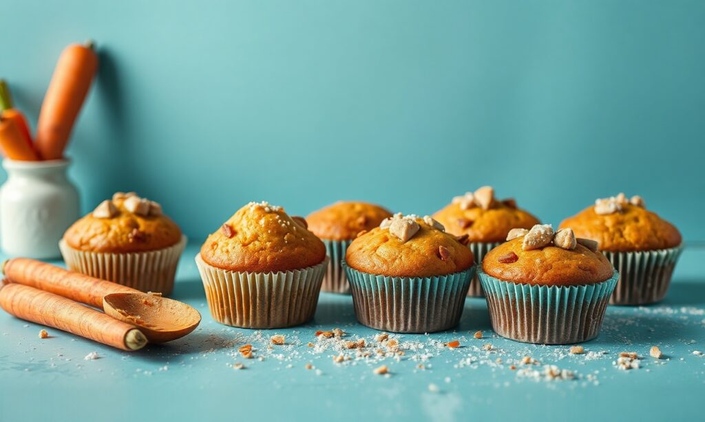 Wholesome carrot cake muffins: a delightful, healthy treat.