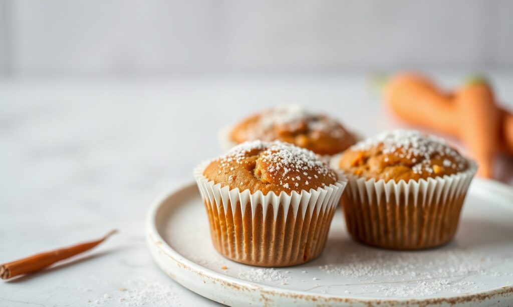 Wholesome carrot cake muffins, a delightful and comforting classic treat.