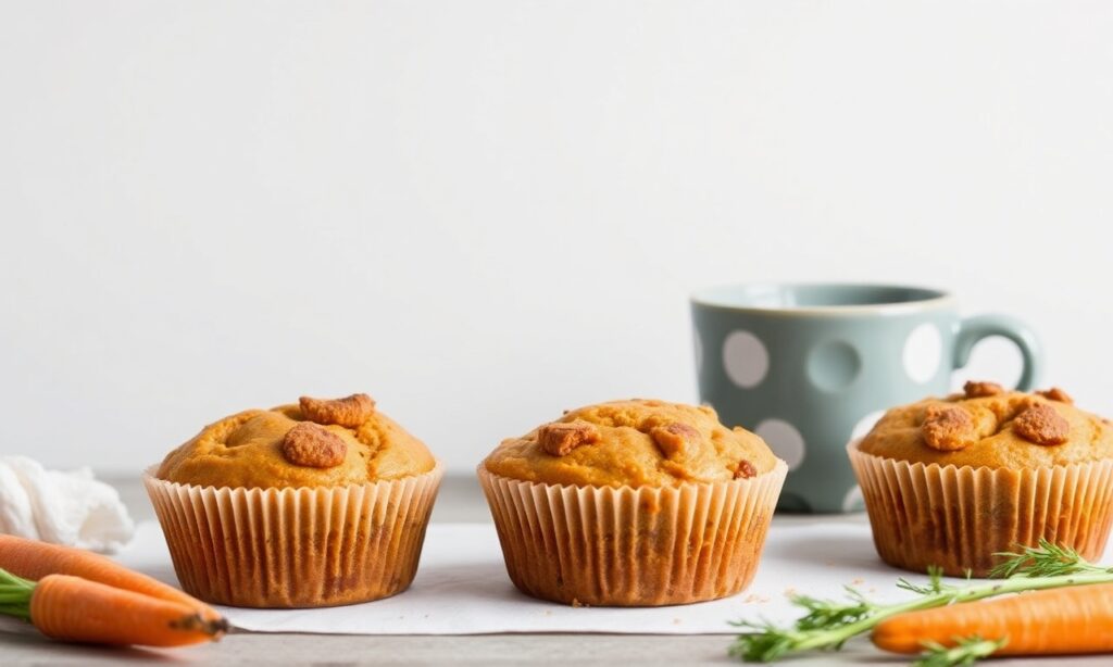 Wholesome carrot cake muffins, a delightful and comforting classic treat.
