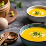 Comforting yellow split pea soup, a soul-warming recipe.