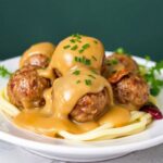 Irresistible plant meatballs: vegan Swedish comfort food recipe.