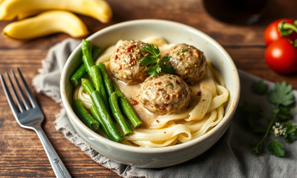 Irresistible plant-powered vegan Swedish meatballs, a delicious traditional twist.