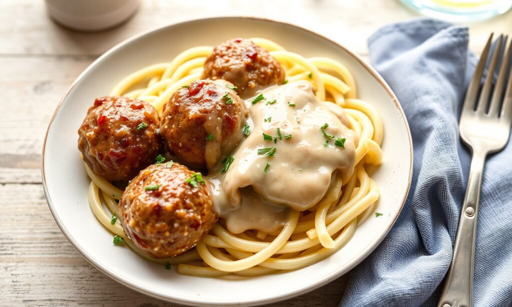 Irresistible plant-powered vegan Swedish meatballs, a comforting classic.