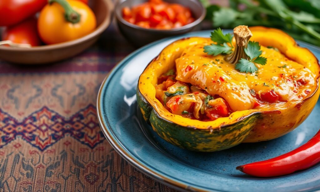 Delicious Zapallo Relleno: stuffed squash recipe, art of Latin American cuisine.