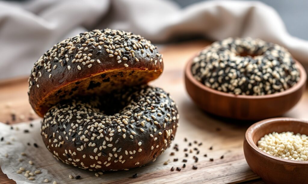 Fluffy steamed black sesame buns, a delicious and simple treat.