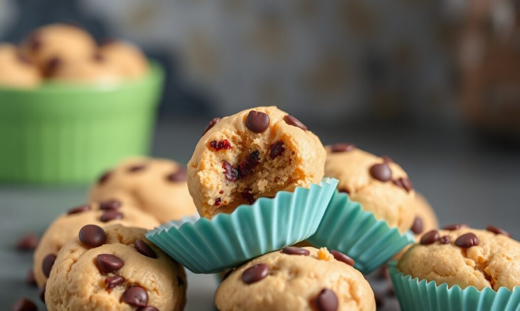 Chewy cookie dough bites for heavenly sweet bliss.