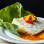 Lontong Unwrapped: Delicious rice cakes with flavorful vegetable curry.