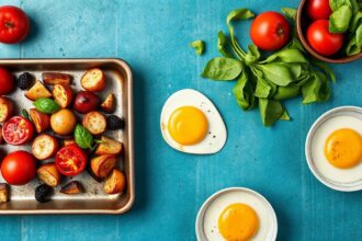 One delicious sheet pan dinner, easy recipe for quick meals.
