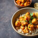 Cauliflower tikka masala: vibrant and flavorful Indian dish.