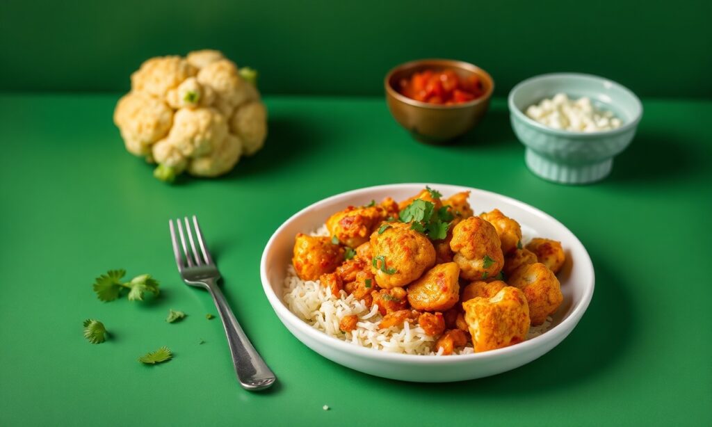 Cauliflower tikka masala: vibrant, flavorful, fresh take on a classic dish.