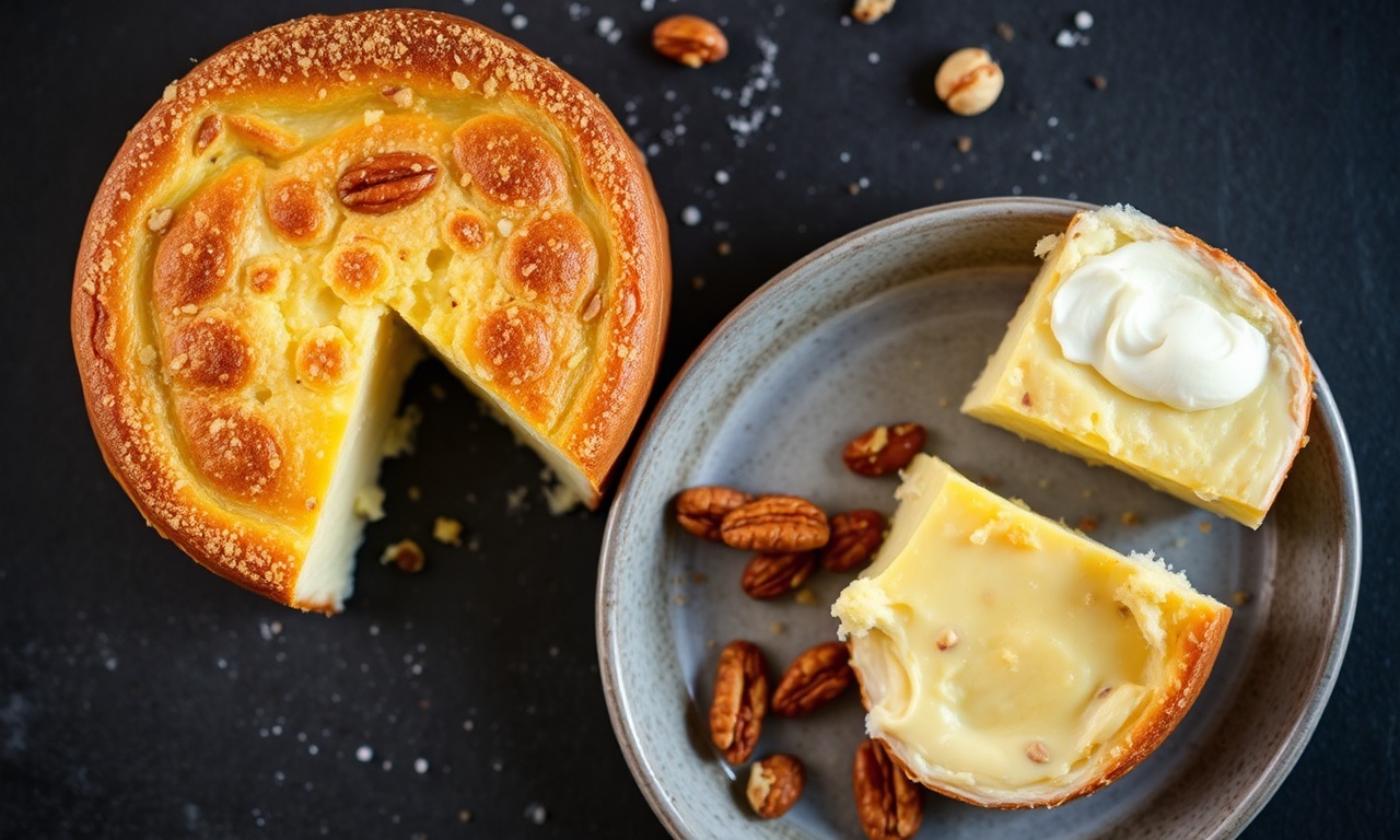 Golden baked brie: sweet, nutty cheese delight, perfect appetizer.