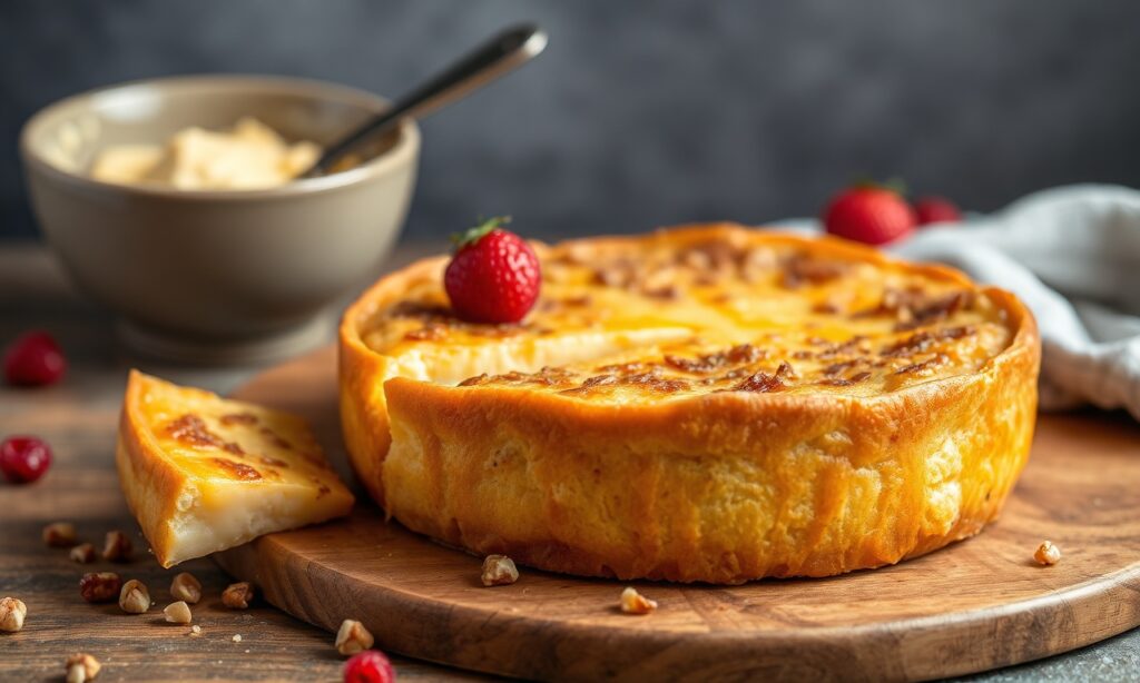 Golden baked brie: creamy, sweet, nutty delight, perfect appetizer.