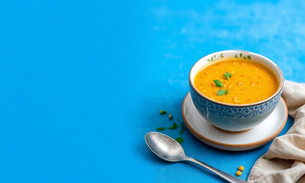 Golden lentil soup: a nourishing, flavorful bowl of comfort.