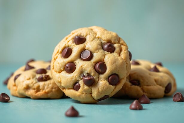 Tahini meets chocolate chip cookies: unique, delicious baked treat.