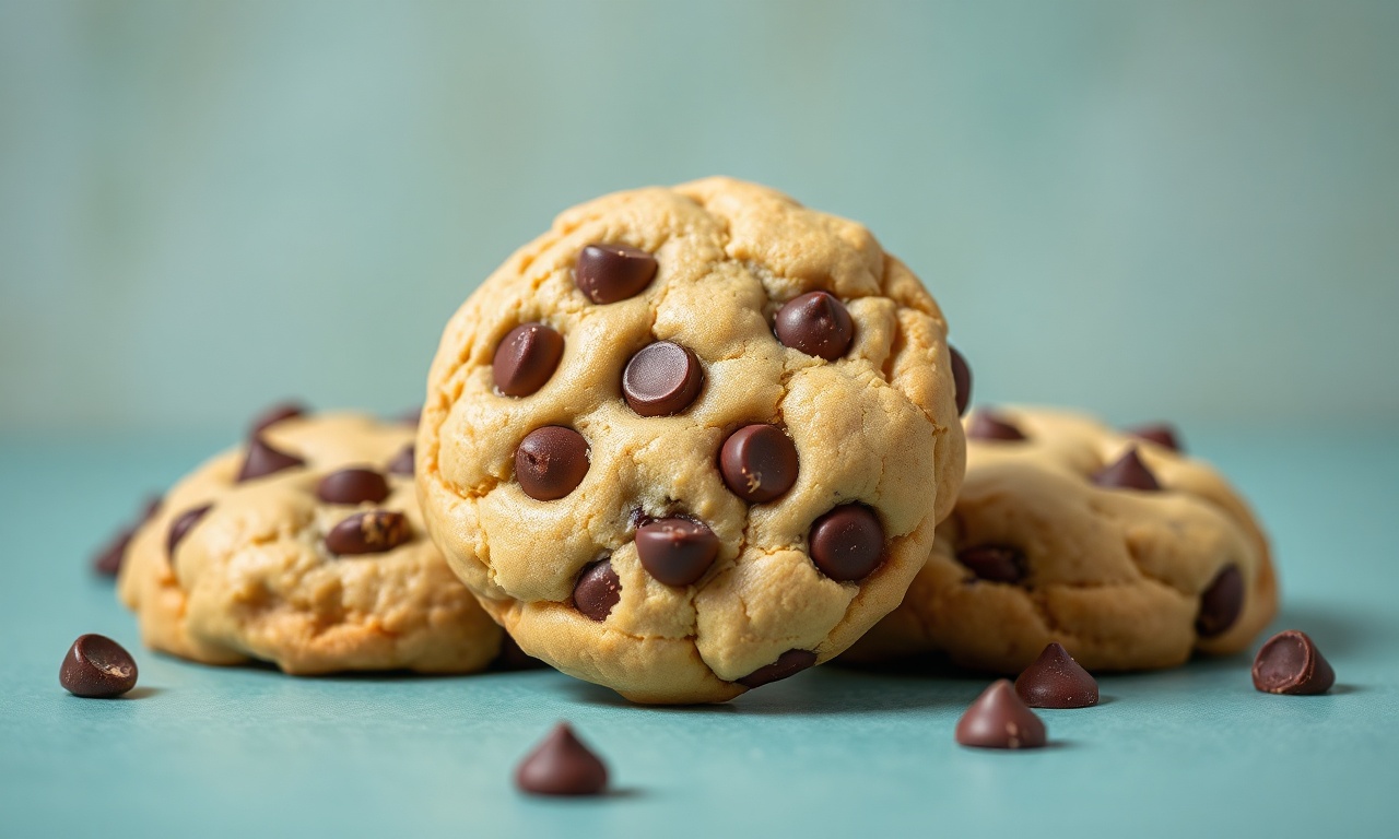 Tahini meets chocolate chip cookies: unique, delicious baked treat.