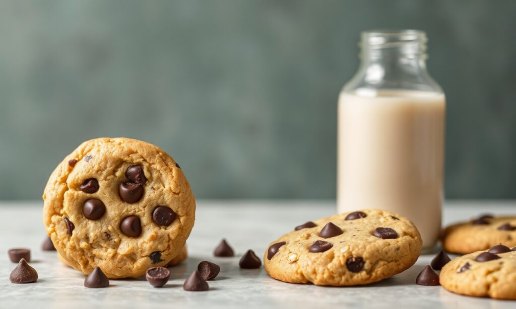 Tahini meets chocolate chip cookie: a delightful twist.