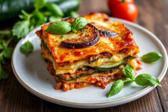 Zucchini Lasagna: layered with eggplant and fresh herbs.