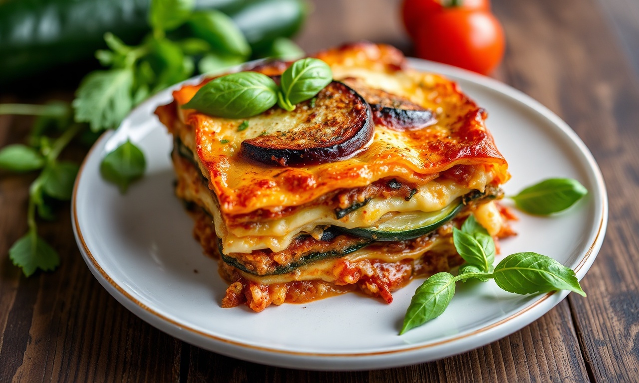 Zucchini Lasagna: layered with eggplant and fresh herbs.