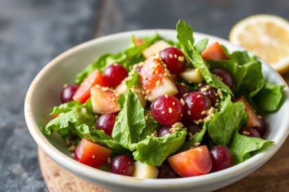 Refreshing sea grape salad with zesty sesame dressing.