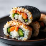 Delicious vegan Crunchy Roll sushi delight.