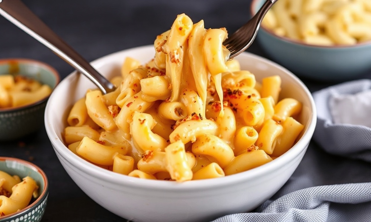 Creamy Comfort: Low-calorie mac and cheese recipe unveiled.
