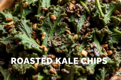 Crunchy roasted kale chips: a healthy, irresistible snack.