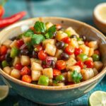 Zesty chili lime bean salad: vibrant, energizing, guilt-free delight.