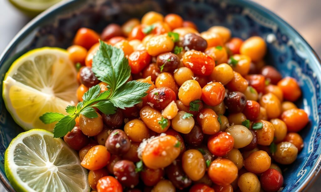 Zesty chili lime bean salad: vibrant, healthy, and flavorful.