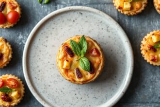 Delicious Tiny Tasties: Artful mini crustless quiches recipe.