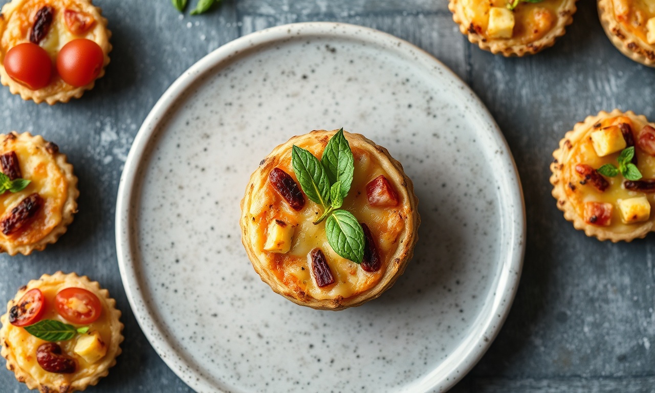 Delicious Tiny Tasties: Artful mini crustless quiches recipe.