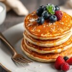 Fluffy Greek yogurt pancakes for a protein-packed morning boost.