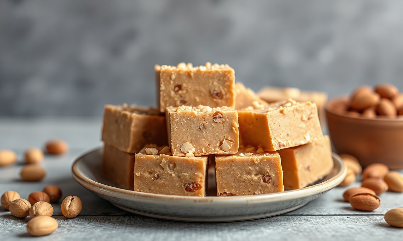 Creamy peanut butter fudge, decadent sweet bliss.