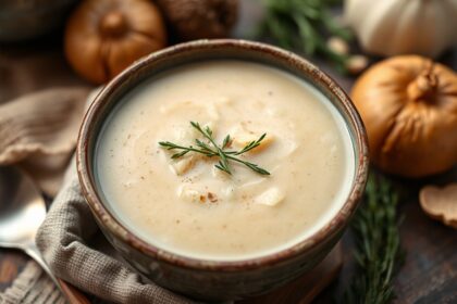 Soul-warming onion potato soup, a perfect comfort bowl.