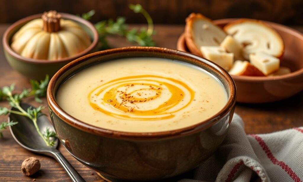 Soul-warming onion potato soup, a perfect comfort bowl.
