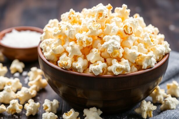 Crunchy sea salt popcorn, a savory delight.