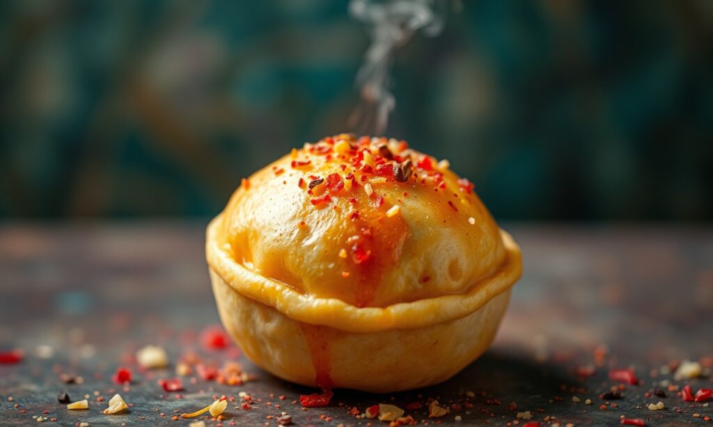 Pani Puri explosion: India's irresistible, flavorful street food delight.