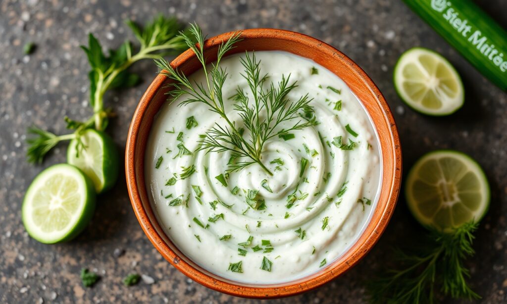 Refreshing Cacik: Classic cucumber, dill, yogurt salad recipe.