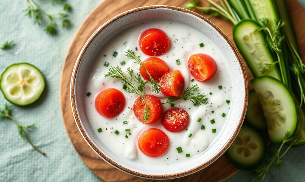 Refreshing Cacik: Classic cucumber, dill, yogurt salad recipe.