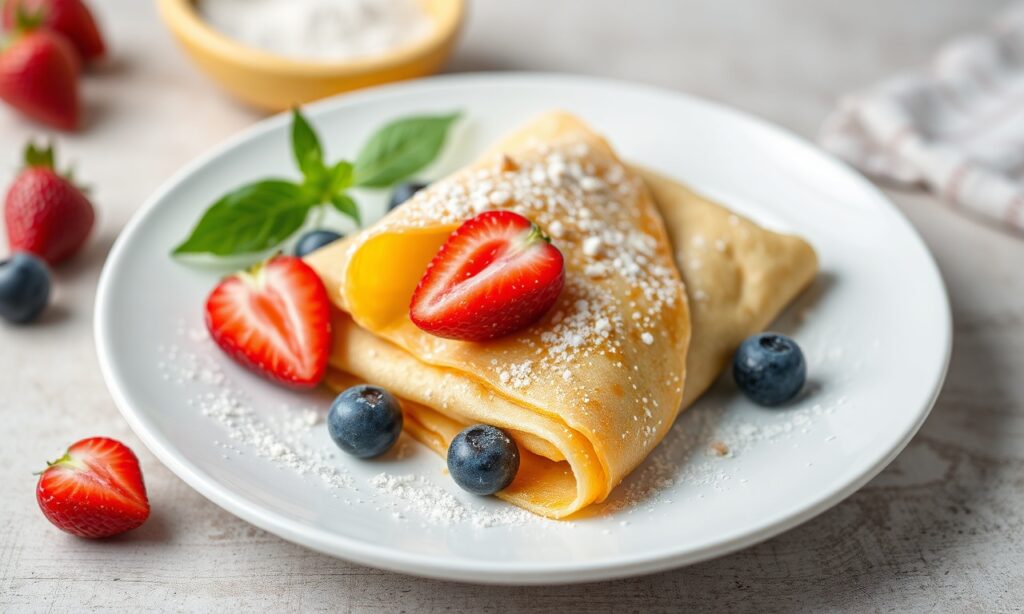 Delicious gluten-free crepes, wholesome twist on tradition.