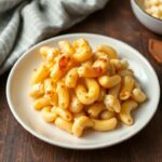 Creamy baked mac and cheese, rich and comforting.