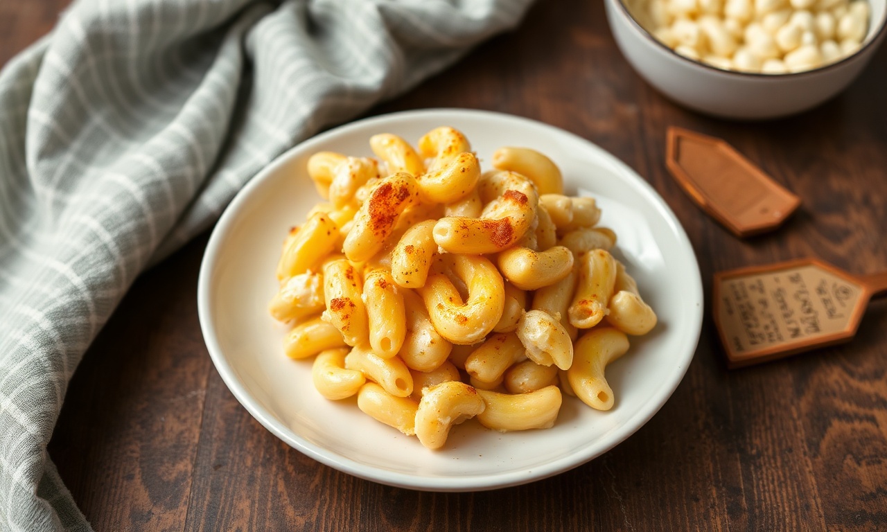 Creamy baked mac and cheese, rich and comforting.