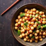 Spicy Kung Pao chickpeas: bold, classic twist.
