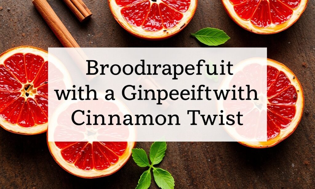 Broiled grapefruit with cinnamon: zesty, sweet, and spicy delight.