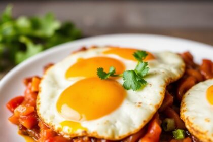 Homemade salsa for delicious Huevos Rancheros.