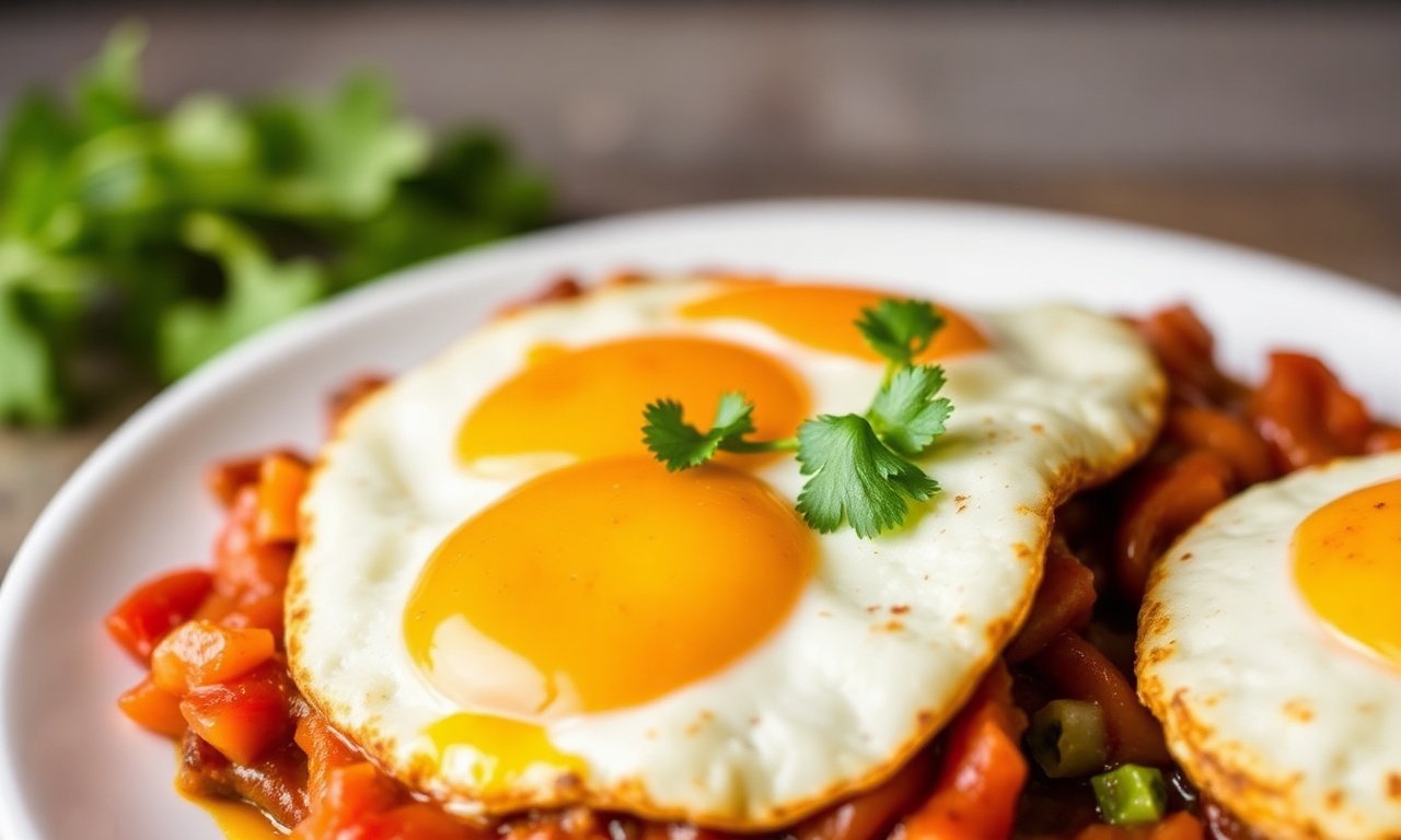 Homemade salsa for delicious Huevos Rancheros.