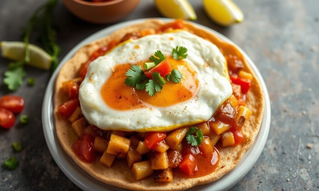 Homemade Huevos Rancheros with fresh salsa recipe.
